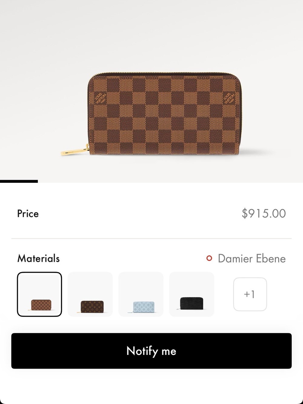 COPY - Louis Vuitton Damier Ebene Zippy Wallet, like new! - Picture 9 of 9